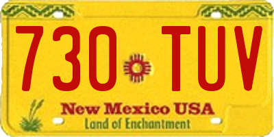 NM license plate 730TUV
