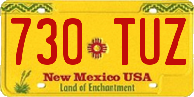 NM license plate 730TUZ