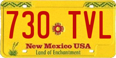 NM license plate 730TVL