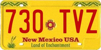 NM license plate 730TVZ