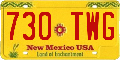 NM license plate 730TWG