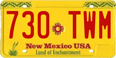 NM license plate 730TWM