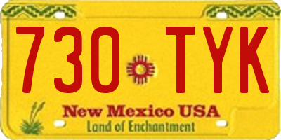 NM license plate 730TYK