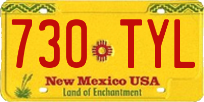 NM license plate 730TYL