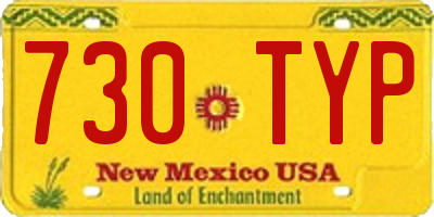 NM license plate 730TYP