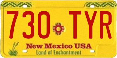 NM license plate 730TYR