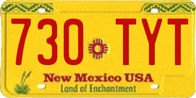 NM license plate 730TYT