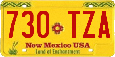 NM license plate 730TZA