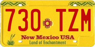 NM license plate 730TZM