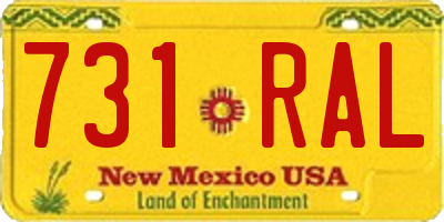 NM license plate 731RAL