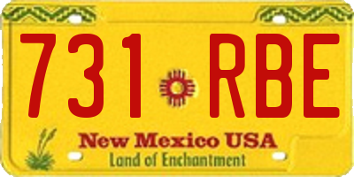 NM license plate 731RBE