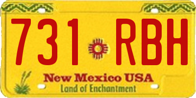 NM license plate 731RBH