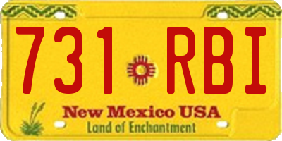 NM license plate 731RBI