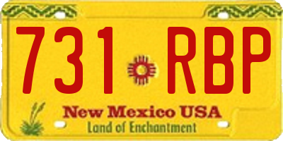 NM license plate 731RBP