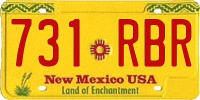 NM license plate 731RBR