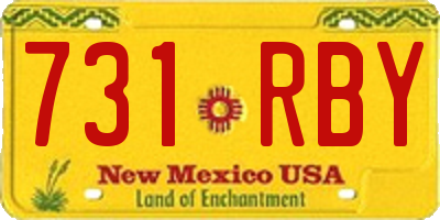 NM license plate 731RBY