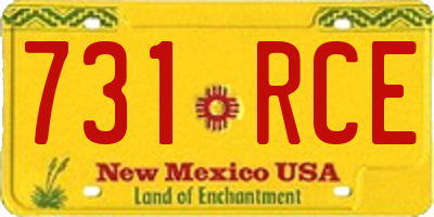 NM license plate 731RCE