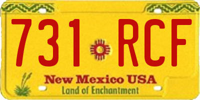 NM license plate 731RCF