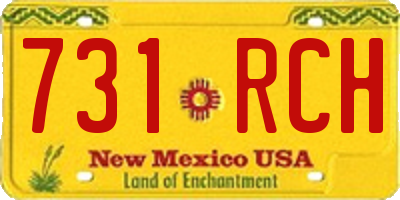 NM license plate 731RCH