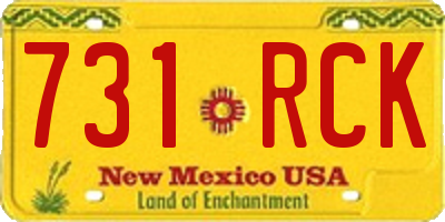 NM license plate 731RCK