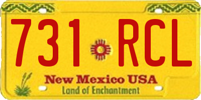 NM license plate 731RCL