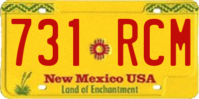 NM license plate 731RCM