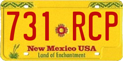 NM license plate 731RCP
