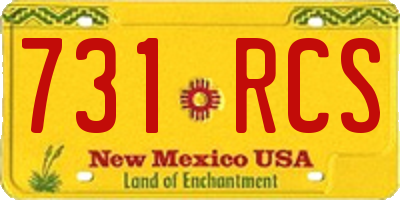 NM license plate 731RCS