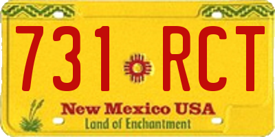 NM license plate 731RCT