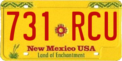NM license plate 731RCU