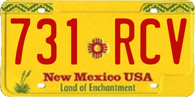 NM license plate 731RCV