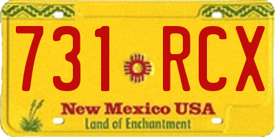 NM license plate 731RCX