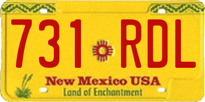NM license plate 731RDL
