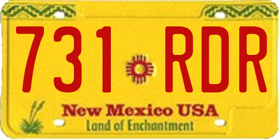 NM license plate 731RDR