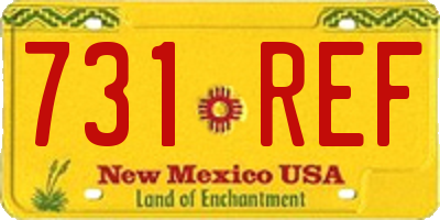 NM license plate 731REF