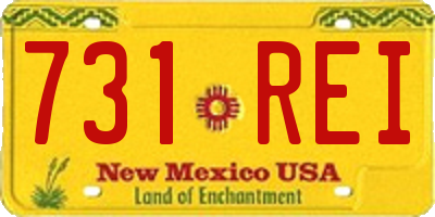 NM license plate 731REI