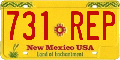 NM license plate 731REP