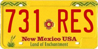 NM license plate 731RES