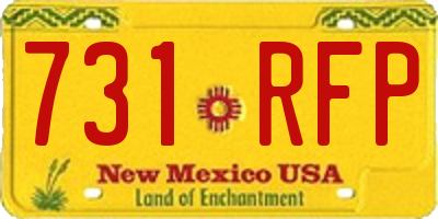 NM license plate 731RFP