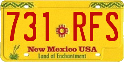 NM license plate 731RFS