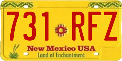 NM license plate 731RFZ