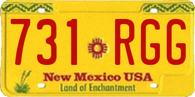 NM license plate 731RGG