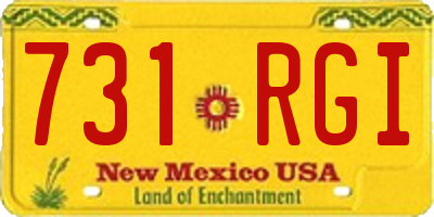 NM license plate 731RGI