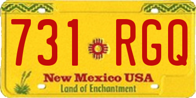 NM license plate 731RGQ