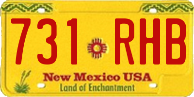 NM license plate 731RHB