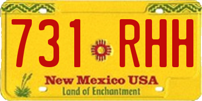 NM license plate 731RHH