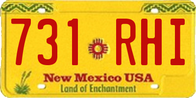 NM license plate 731RHI