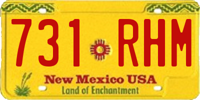 NM license plate 731RHM