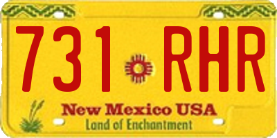 NM license plate 731RHR