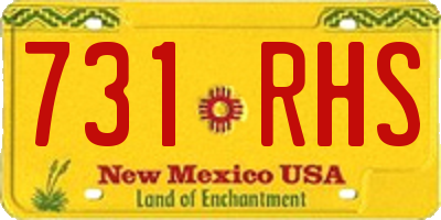 NM license plate 731RHS
